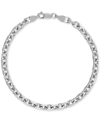 ESQUIRE MEN'S JEWELRY CABLE LINK CHAIN BRACELET, CREATED FOR MACY'S