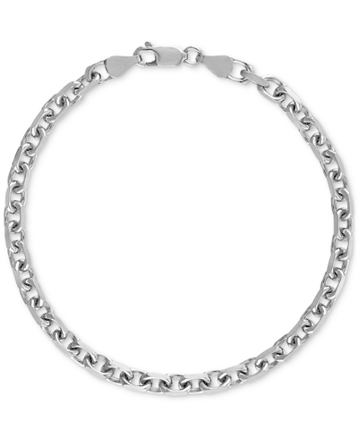 Esquire Men's Jewelry Rope Link Chain Bracelet (4mm), Created For Macy's In Silver