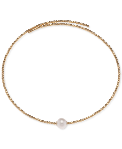 Macy's Cultured Freshwater Pearl (6-1/2 In Gold Over Sterling Silver
