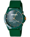 SPGBK WATCHES UNISEX TROJAN GREEN SILICONE STRAP WATCH 44MM