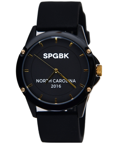 Spgbk Watches Unisex Cumberland Black Silicone Strap Watch 44mm