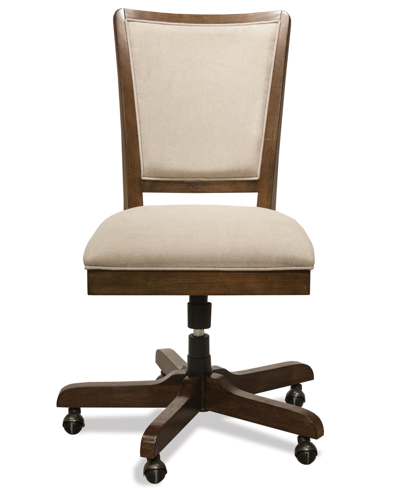 Furniture Vogue Upholstered Desk Chair In Plymouth Brown