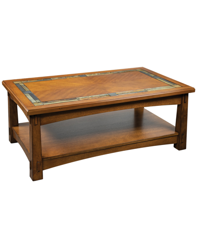Furniture Craftsman Home Rectangle Cocktail Table In Americana Oak