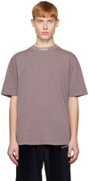Heron Preston Embroidered-logo Crew Neck T-shirt In Grey White