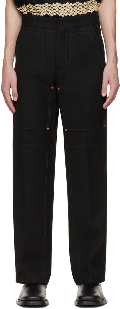 Andersson Bell Black Regular Trousers