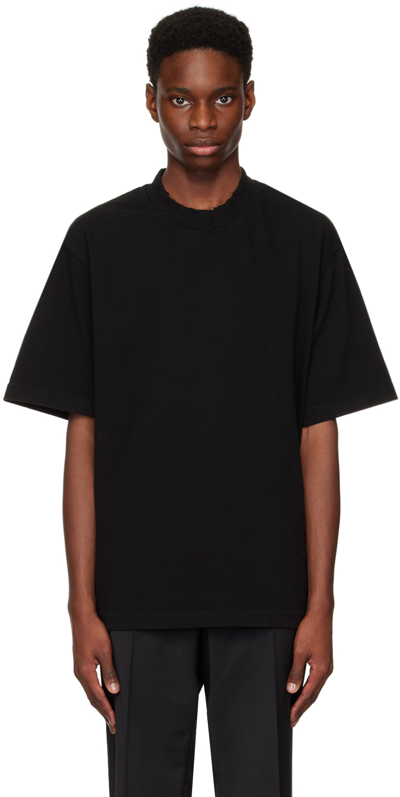 Han Kjobenhavn Black Distressed T-shirt In Distressed Black