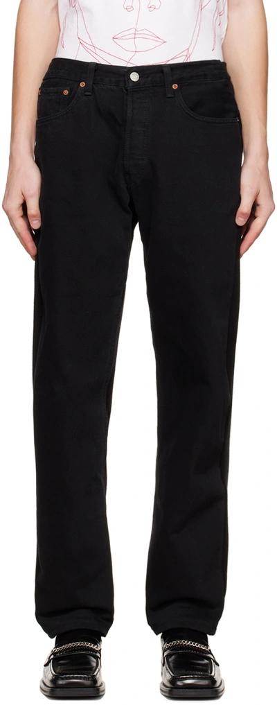 Bless Black Jeansfrontjogger Sweatpants In Black / Black