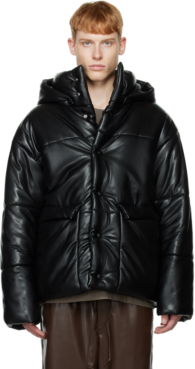 Nanushka Black Hide Vegan Leather Jacket