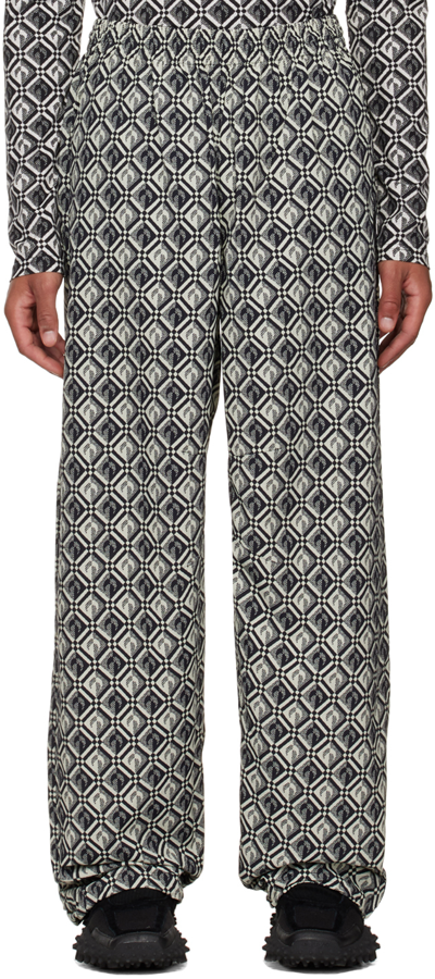 Marine Serre Moon Straight-leg Printed Recycled-moire Track Pants In Multicolor