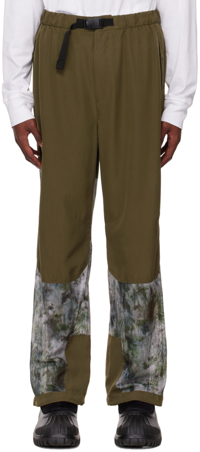 Snow Peak Black Takibi Cargo Pants In Olive