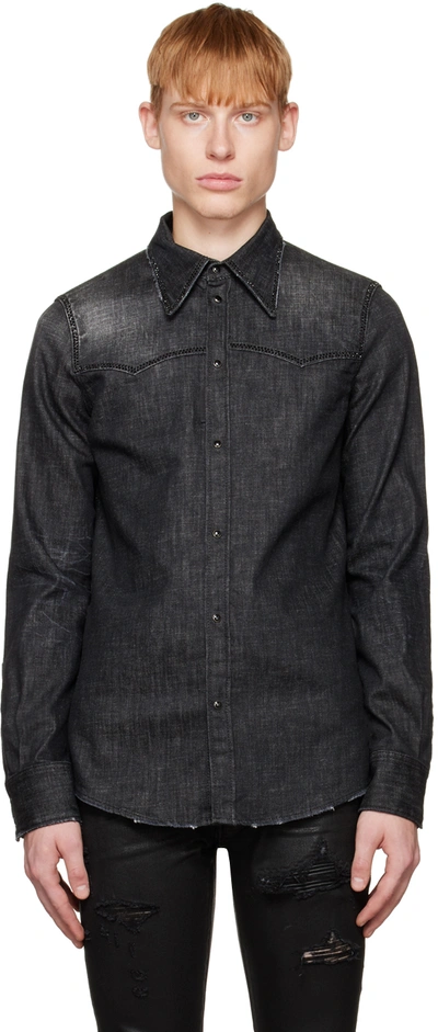 Dsquared2 Black Ibra West Shirt In 900 Black