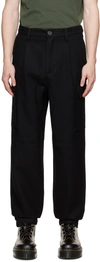 FRAME BLACK WIDE CARGO PANTS