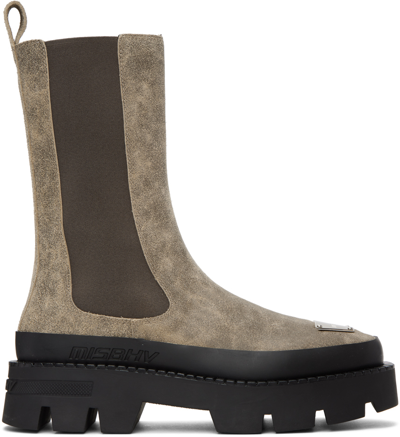 Misbhv Taupe 'the 2000' Chelsea Boots In Beige