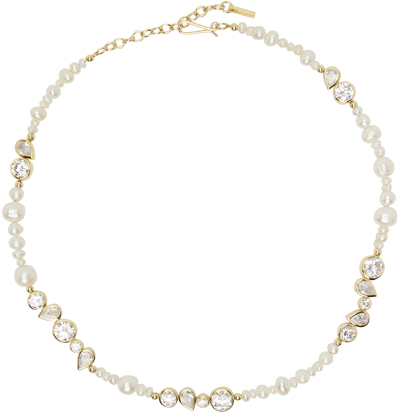 Completedworks Gold Pearl Glitch Necklace