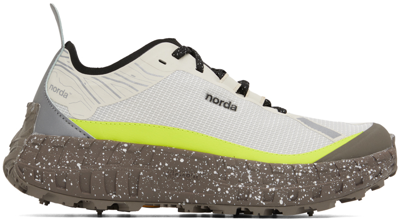 Norda White & Gray 001 Ltd Edition Sneakers In 001 Ltd Warbler Lime