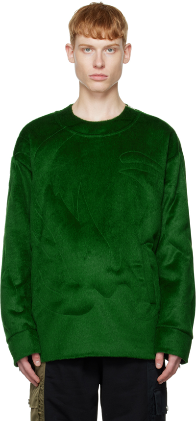 Feng Chen Wang Graphic-print 3d Sweatshirt In Green