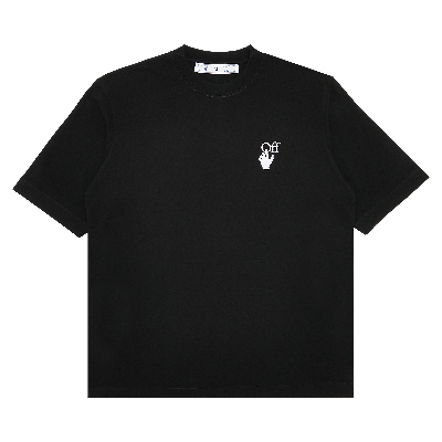Pre-owned Off-white Cut Here Short-sleeve Skate Tee 'black/white'