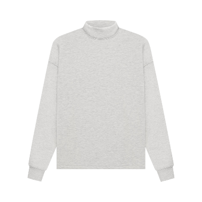 Pre-owned Essentials Fear Of God  Relaxed Mockneck 'light Oatmeal' In Grey