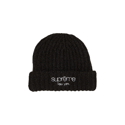 Pre-owned Supreme Ribbed Beanie 'black'