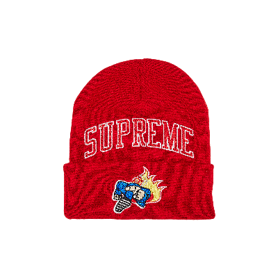 Pre-owned Supreme X Duck Down Records Beanie 'red'