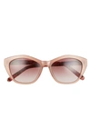 Isaac Mizrahi New York 56mm Cat Eye Sunglasses In Beige