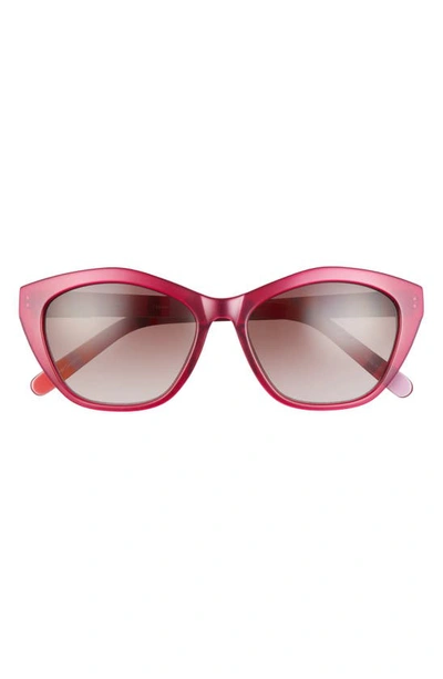 Isaac Mizrahi New York 56mm Cat Eye Sunglasses In Pink