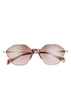 Isaac Mizrahi New York 55mm Geometric Sunglasses In Rose