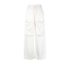 OFF-WHITE WHITE DUCHESSE CARGO TROUSERS,OWCF013F22FAB002010018532357