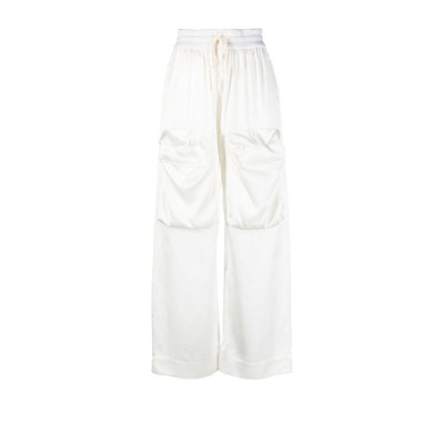 Off-white Duchesse Cargo Trousers In Bianco