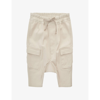 Rick Owens Pods Cotton Cargo Bermuda Shorts In Pearl