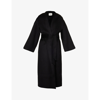 TOVE TOVE WOMEN'S BLACK REBECA SHAWL-COLLAR WOOL-BLEND COAT,61862211