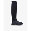 Hunter City Explorer Tall Rubber And Neoprene Boots In Black