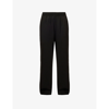 Wardrobe.nyc High-rise Straight-leg Cotton-jersey Jogging Bottoms In Black