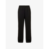 WARDROBE.NYC WARDROBE.NYC WOMEN'S BLACK  X HAILEY BIEBER HIGH-RISE STRAIGHT-LEG COTTON-JERSEY JOGGING BOTTOMS,52590659