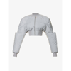 RICK OWENS GIRDERED CROPPED SHELL-DOWN BOMBER JACKET
