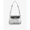 Glynit Mila Faux-leather Shoulder Bag In Metallic Silver