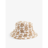 BURBERRY MONOGRAM-PATTERN COTTON-TOWELLING BUCKET HAT