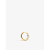 Astrid & Miyu Celestial 18ct Yellow Gold-plated Recycled Sterling-silver And Cubic Zirconia Hoop Earring