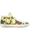 GOLDEN GOOSE palm tree print hi-top sneakers,G30MS591A6011872944