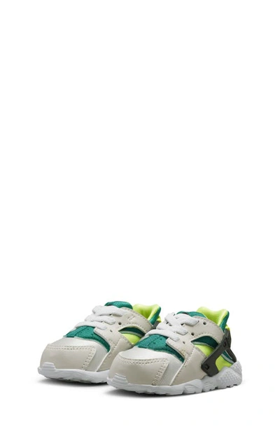 Nike Kids' Huarache Run Sneaker In Phantom/volt/bright Spruce