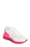 Christian Louboutin Loubishark Sneaker In Bianco/fluo Pink