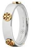 Tory Burch Miller Stud Ring In Tory Silver/tory Gold