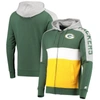 Starter Men's Green, Gold-tone Green Bay Packers Playoffs Color Block Full-zip Hoodie In Green