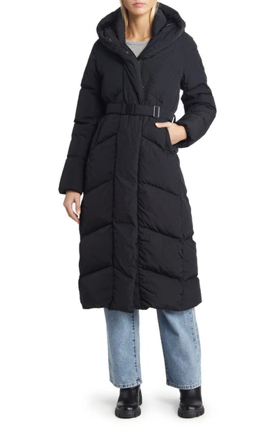 Canada Goose Marlow Padded Longline Shell-down Coat In Black