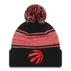 New Era Black Toronto Raptors Chilled Cuffed Knit Hat With Pom In Black