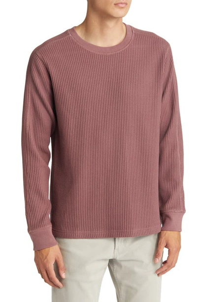 Rails Wade Long Sleeve Thermal T-shirt In Brick