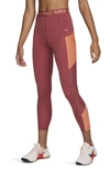 Nike Women's  Pro High-waisted 7/8 Leggings With Pockets In Red