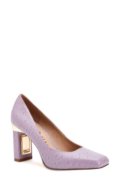 Katy Perry The Hollow Heel Womens Faux Leather Square Toe Pumps In Purple