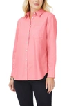 Foxcroft Non-iron Boyfriend Button-up Shirt In Pink Peach