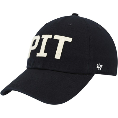 47 ' Black Pittsburgh Steelers Finley Clean Up Adjustable Hat